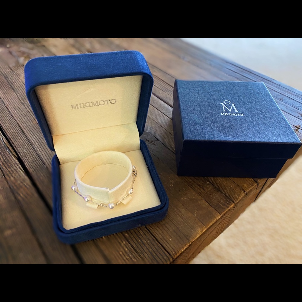 MIKIMOTO - 18 karat white gold Akoya bracelet